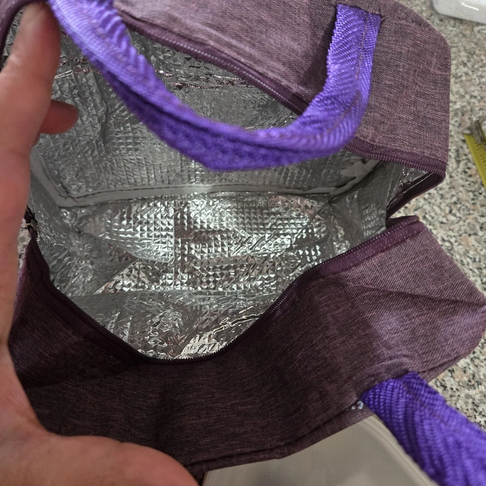 Purple Insulated Lunch Bag